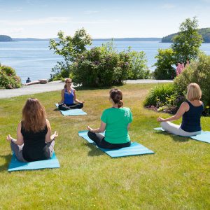 Yoga at the Atlantic Oceanside Hotel in Bar Harbor, Maine