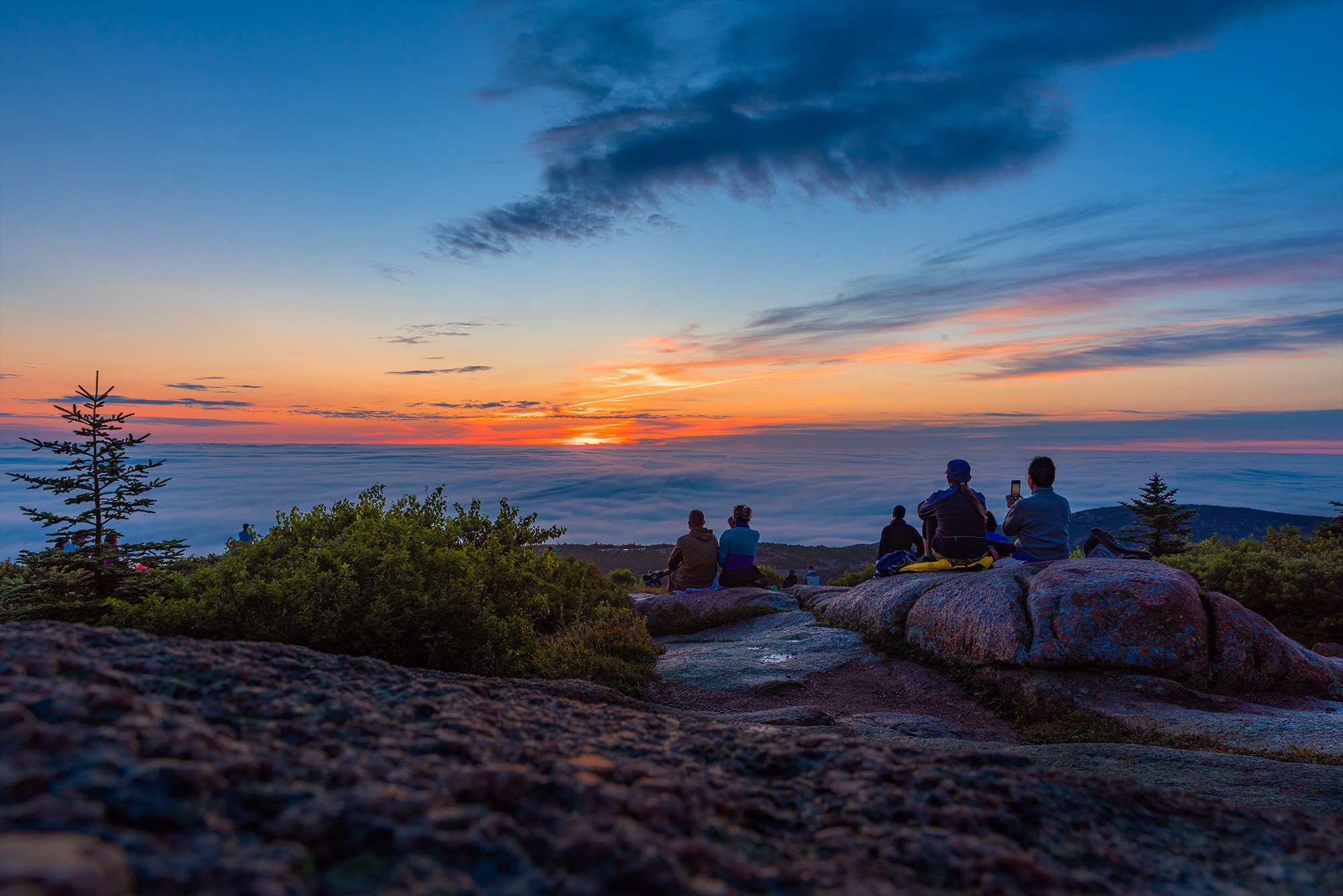 photo of the view from Cadillac Mountain in Acadia National Park, Bar Harbor Maine