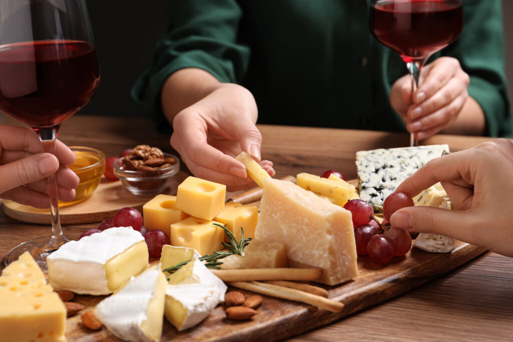 Cheese and fruit plate